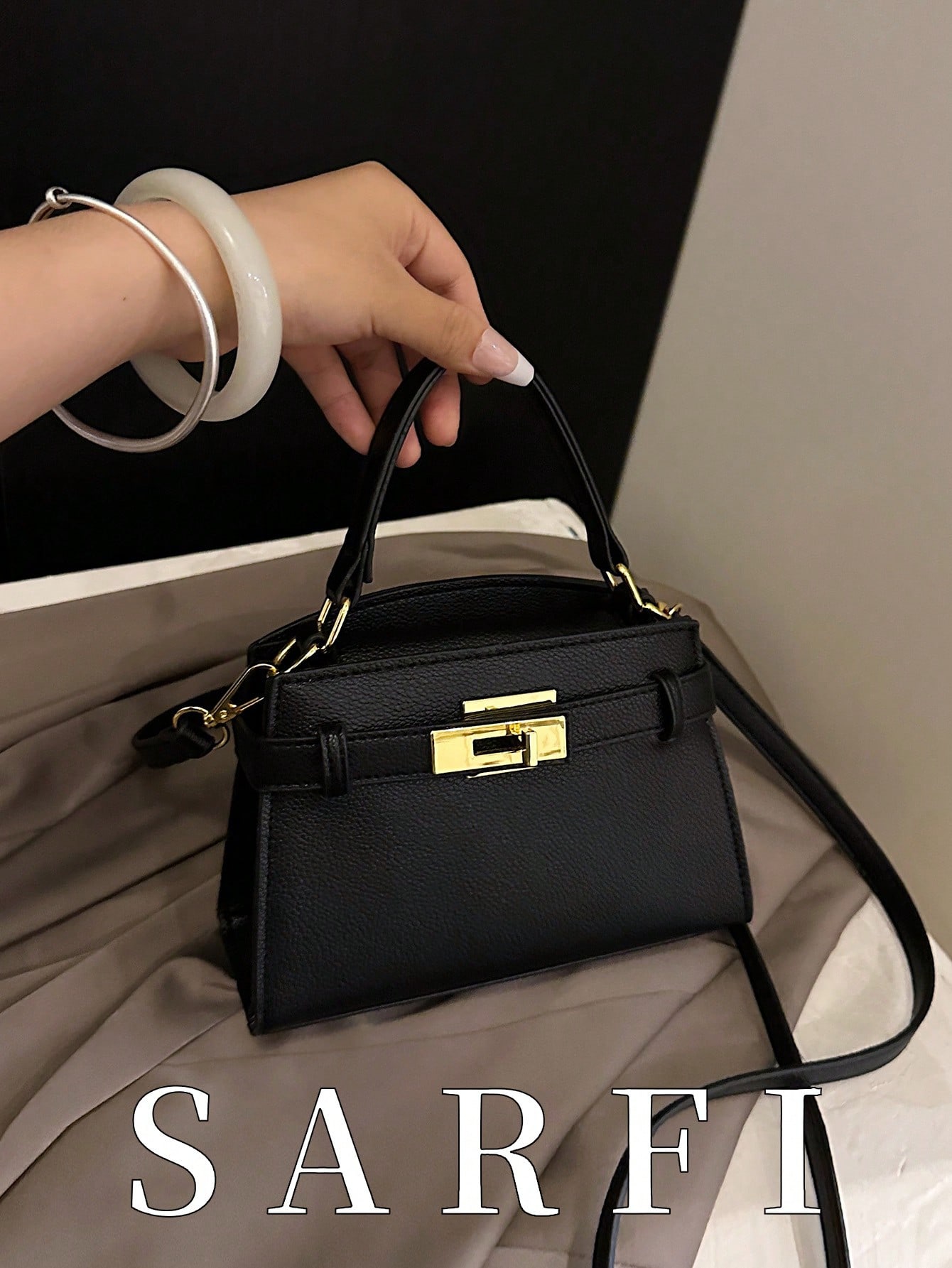 Quiet Luxury Bags Crossbody - Fashionable High-End Litchi Grain Women's Handbag,