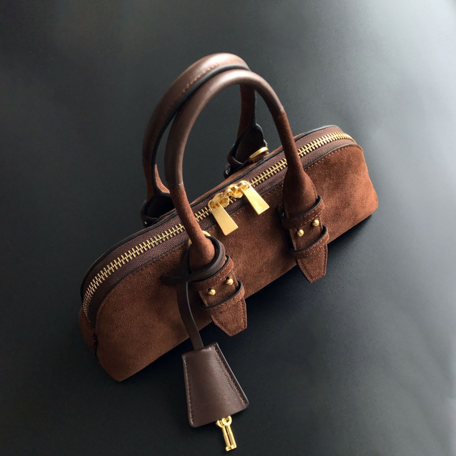 Women's Genuine Leather Bowlin - огляд і ціна Structured Handbag Top Handle