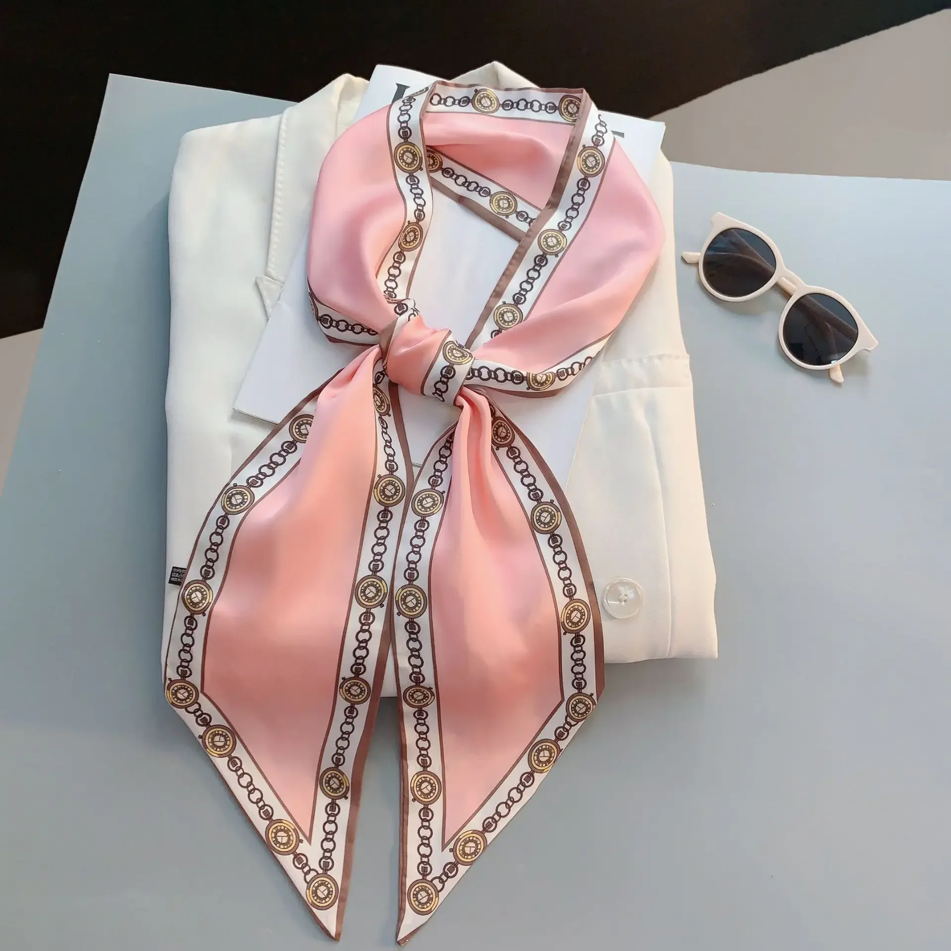 Design Print Skinny Scarf Plai - огляд і ціна Luxury Bags Trending