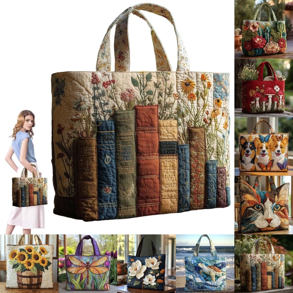 Vintage Women Quilted Tote Bag - огляд і ціна Canvas Tote Designer