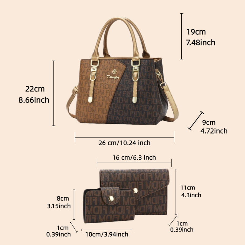 3-piece women's bag set, luxur - огляд і ціна Luxury Bags Casual