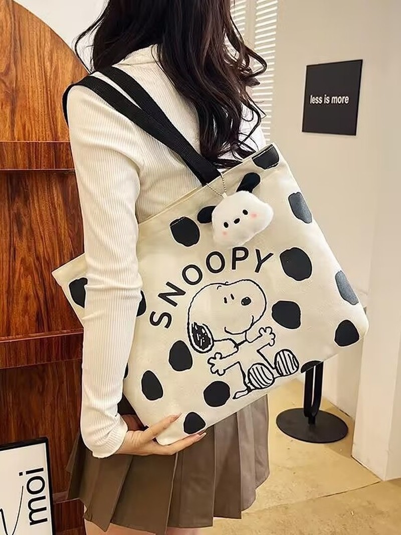 Cartoon Snoopy Canvas Shoulder - огляд і ціна Canvas Tote Designer
