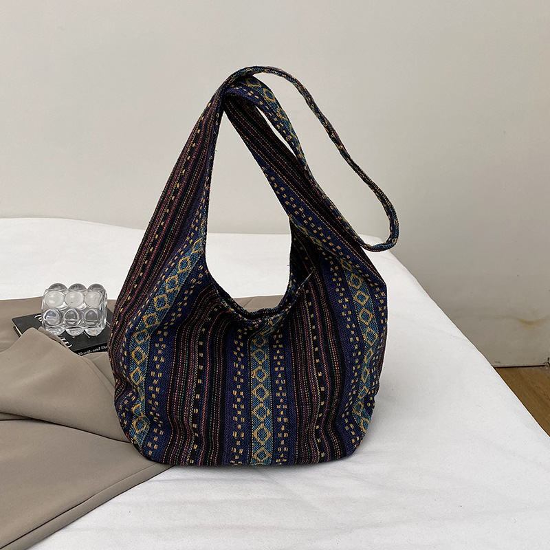 Striped Large Capacity Crossbo - огляд і ціна Canvas Tote Designer