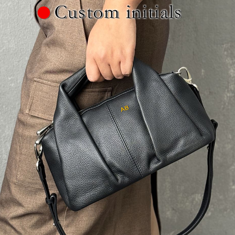 Custom Initials Leather Pillow - огляд і ціна Luxury Bags Japan