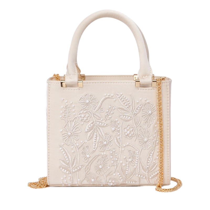 Embroidered Pearl Handbag Vint - огляд і ціна Structured Handbag Top Handle