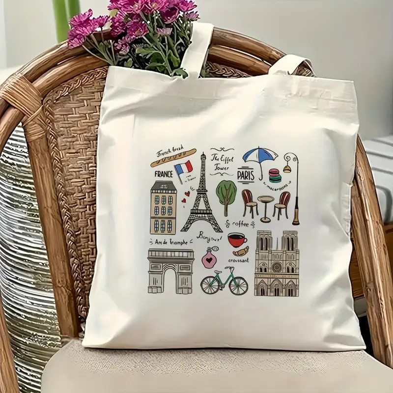 Paris Travel Tote Bag for Wome - огляд і ціна Canvas Tote Designer